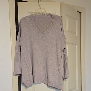 SHEIN Lavender V-Neck Sweater